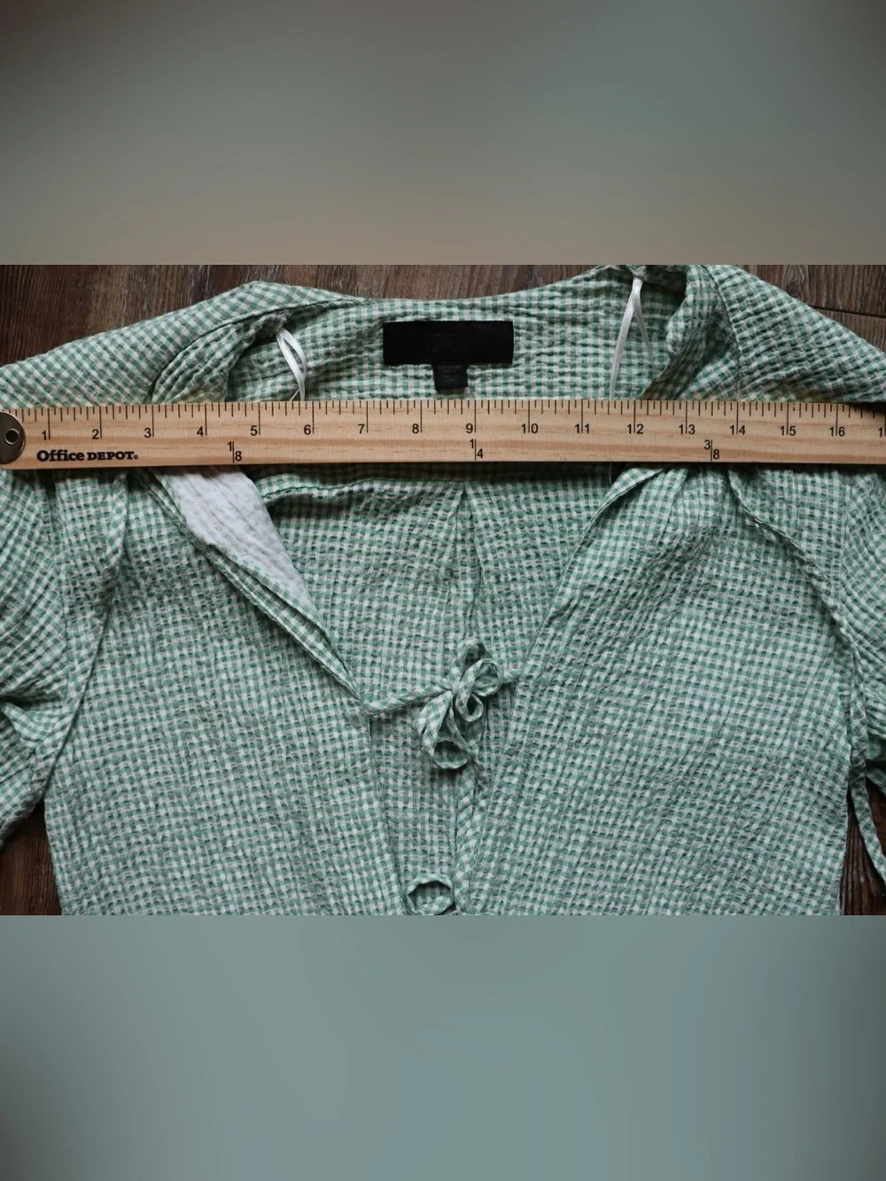 Zara green gingham